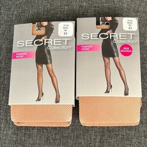 NEW bundle of two Secret Collection Nude Tights Size D